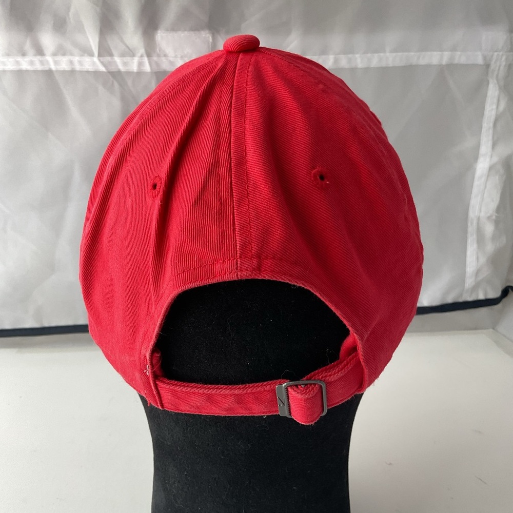 Nike 1 Size Heritage86 Red Adult Strapback Adjustable Hat Cap Embroidered Logo - Picture 3 of 6